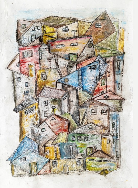 50x70, mixed media auf papier